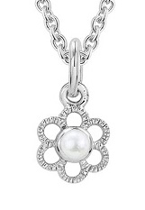 teensy catchy silver trace chain butterfly baby June birthstone necklace